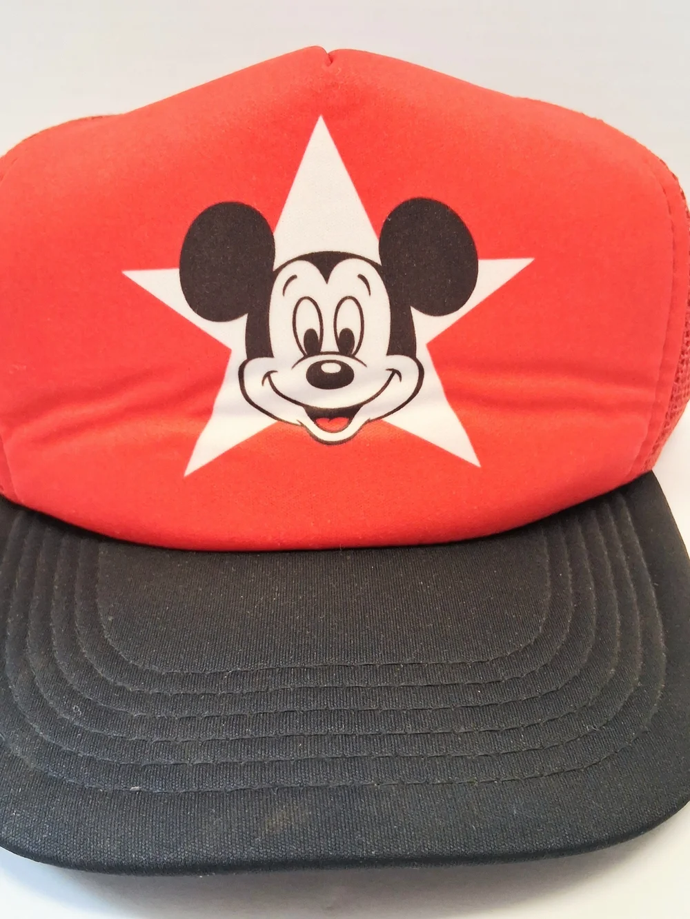 Vintage 1980's Adult Mickey Mouse Trucker Style Hat Snapback Closure Cap EUC